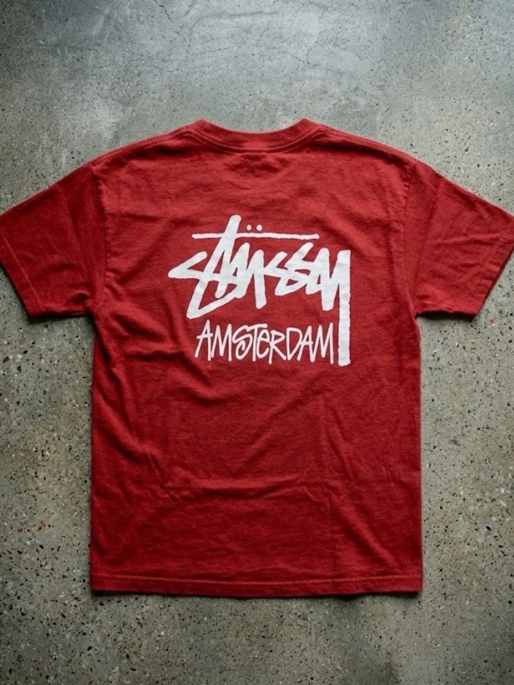 🆕 STUSSY T shirt Stüssy Amsterdam Chapter Exclusive discontinued Red 2XL XXL